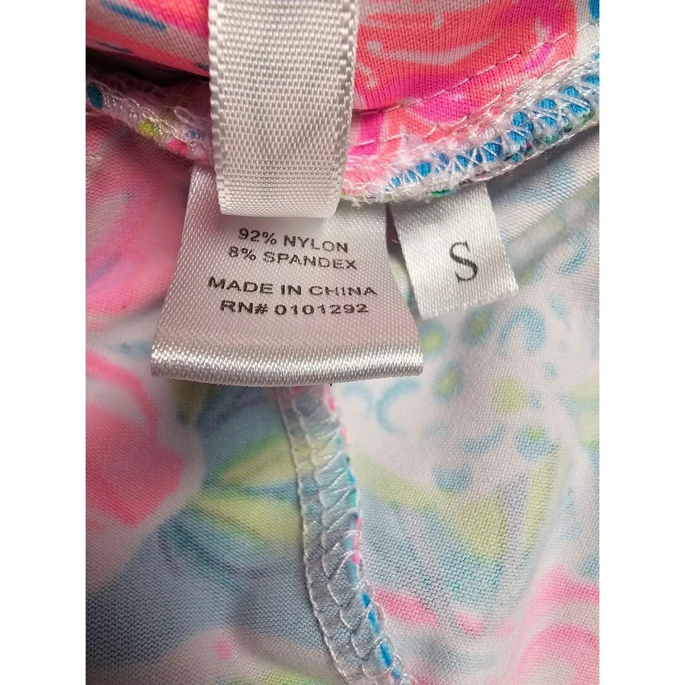 Lulu-B Golf Skort Pink Blue Floral 19th Hole Print Size Small